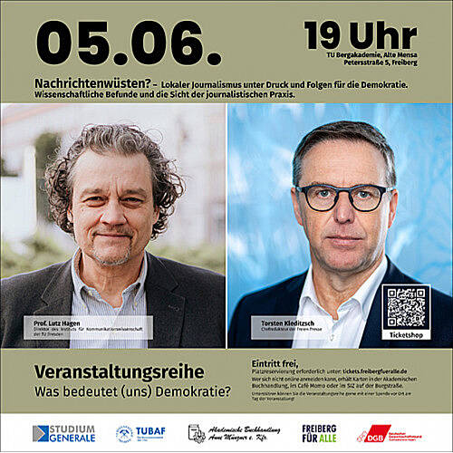 Nachrichtenwüsten? – Lokaler Journalismus unter Druck und Folgen für die Demokratie. Wissenschaftliche Befunde und die Sicht der journalistischen Praxis.